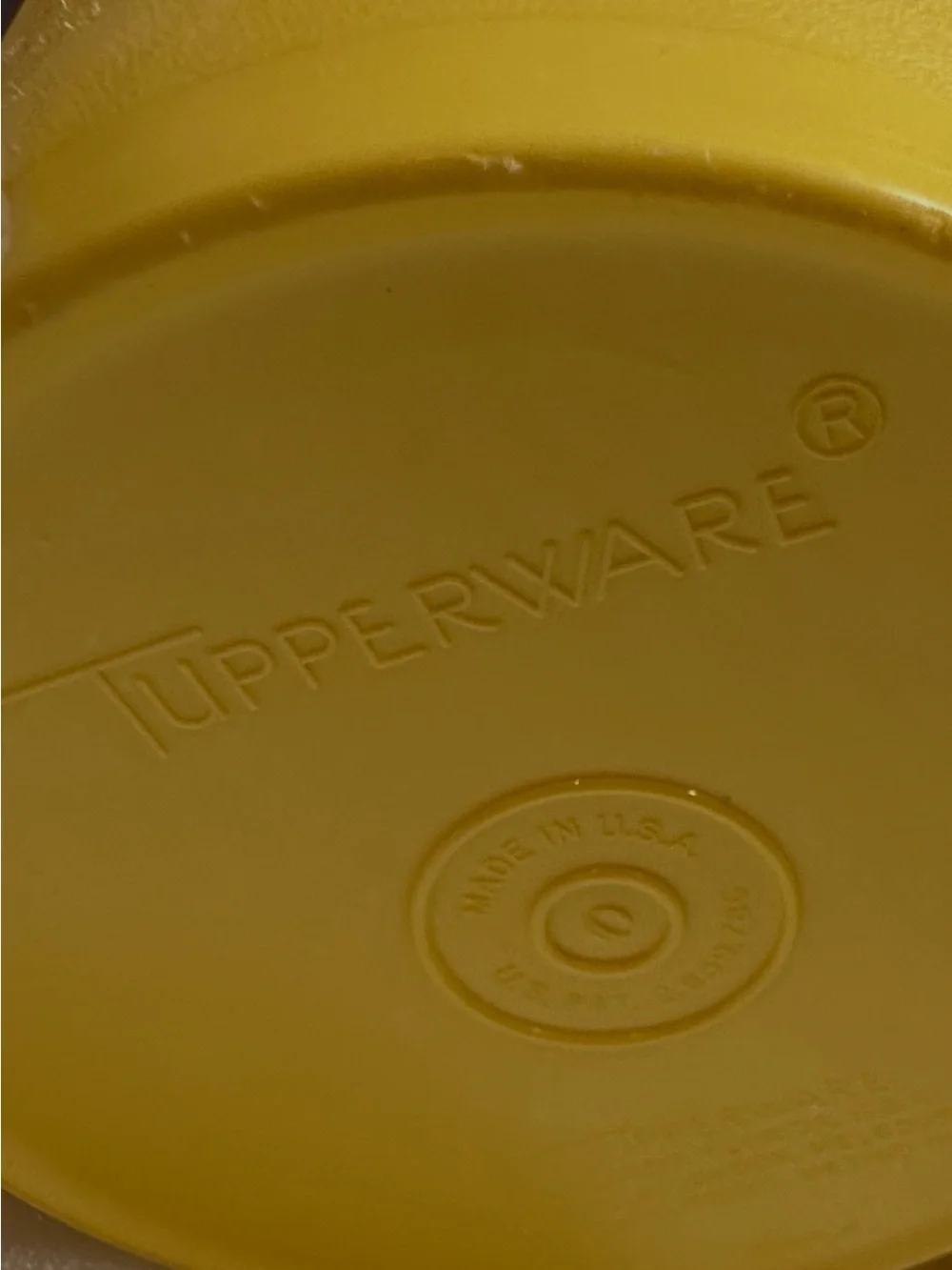 Tupperware Bright Yellow Plastic Canisters Set of 4